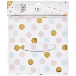 Urne d'anniversaire à poids de couleur rose, vert et doré en carton < Gifi Sale