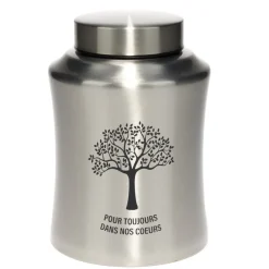 Urne funéraire acier inox gris Ø14,5xH21cm < Gifi New