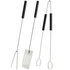 Ustensile barbecue x3 spatule fourchette pince acier inoxydable < Gifi Outlet