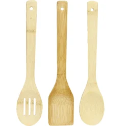 Ustensile de cuisine x3 spatule en bambou L30cm