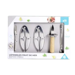 Ustensile pour fruit de mer 11 pièces