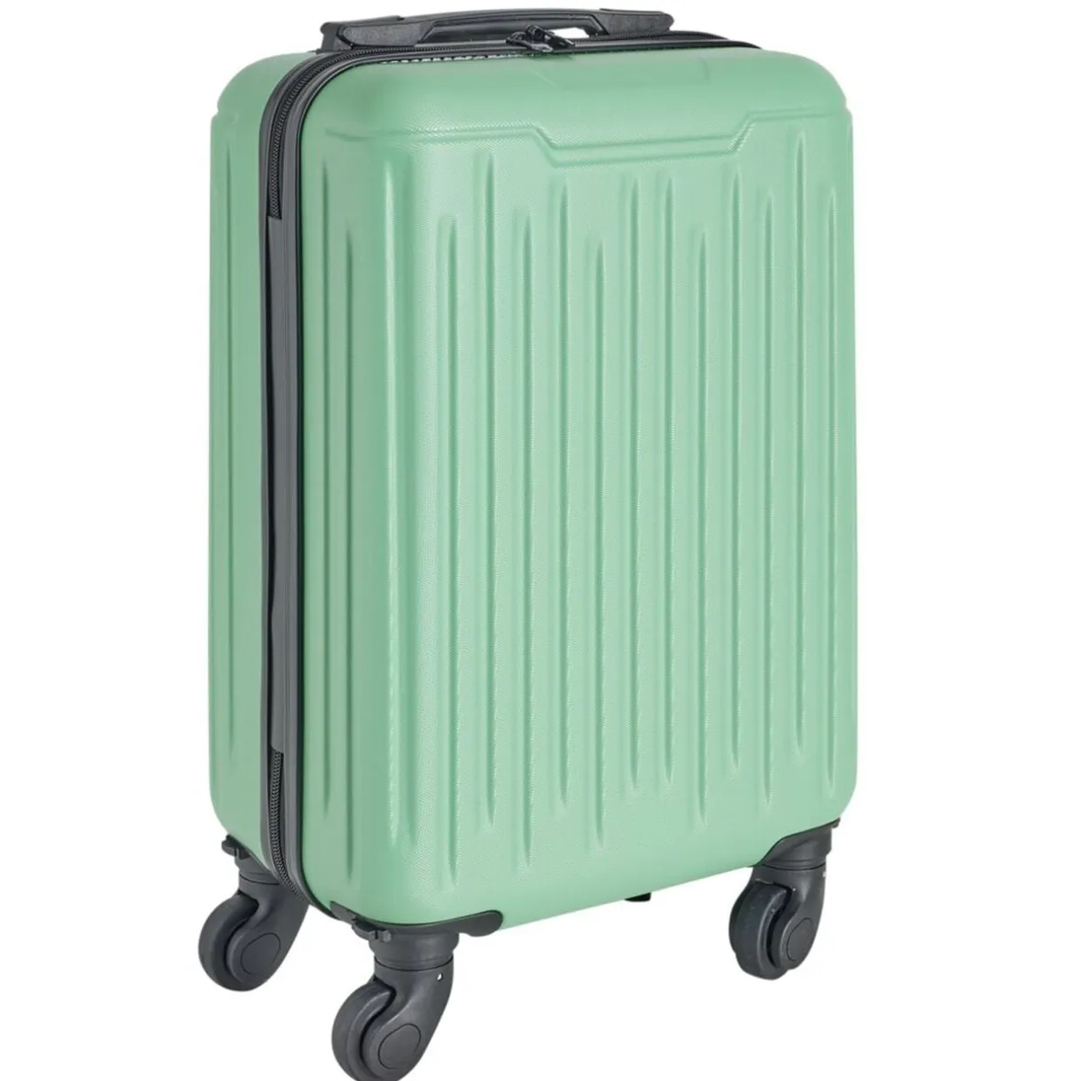 Valise cabine 26L lowcost trolley 4 roulettes amovibles plastique ABS vert < Gifi Outlet