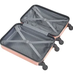 Valise cabine 26L lowcost trolley 4 roulettes amovibles plastique ABS corail < Gifi Best