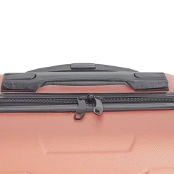 Valise cabine 26L lowcost trolley 4 roulettes amovibles plastique ABS corail < Gifi Best