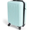 Valise cabine 26L rigide trolley 4 roues amovibles 51cm bleu clair < Gifi Best