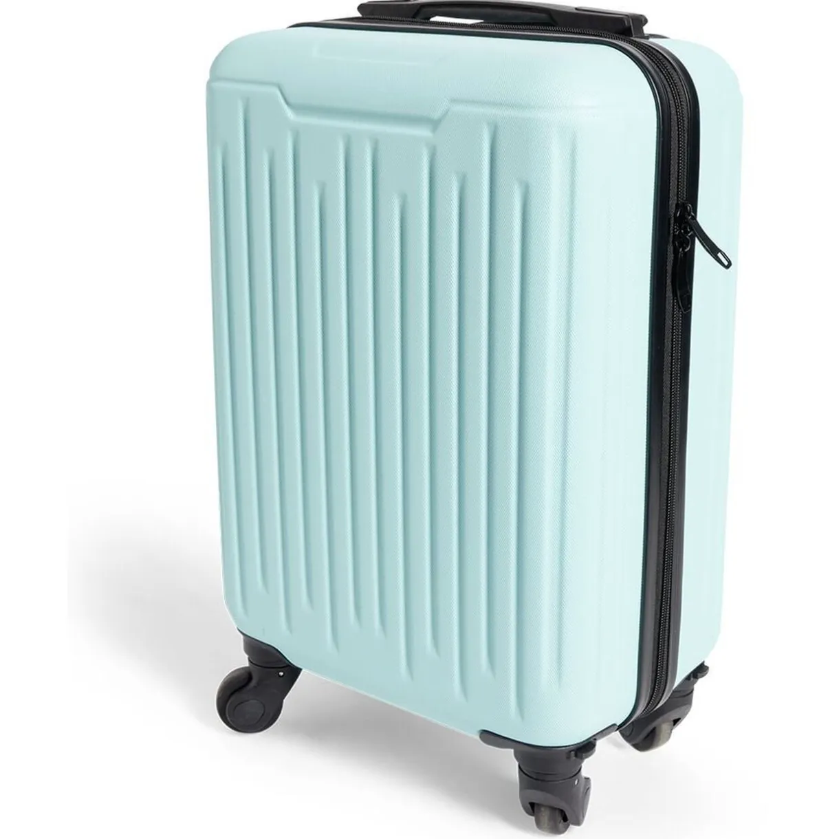Valise cabine 26L rigide trolley 4 roues amovibles 51cm bleu clair < Gifi Best
