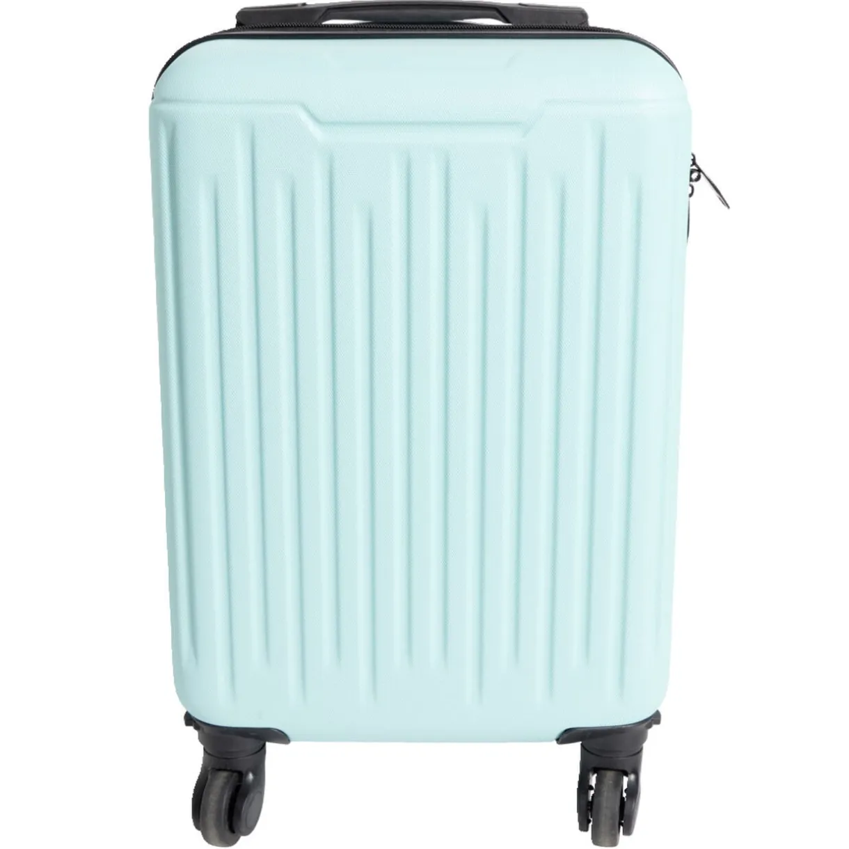 Valise cabine 26L rigide trolley 4 roues amovibles 51cm bleu clair < Gifi Best