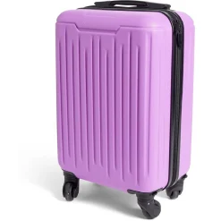 Valise cabine 26L rigide trolley 4 roues amovibles 51cm rose < Gifi Outlet