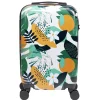 Valise cabine 39L trolley plastique ABS motif tropical avec cadenas 35x23xH57cm