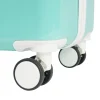 Valise cabine 94L trolley 4 roulettes dégradé bleu et blanc 49,5x29,5xH77,5cm