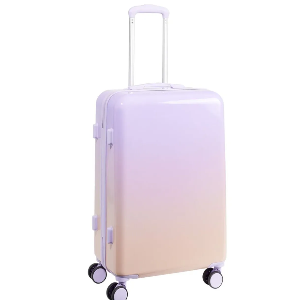 Valise cabine 32L trolley 4 roulettes dégradé violet et rose 35x20xH55cm < Gifi Outlet