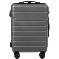 Valise cabine plastique rigide 4 roues gris H50cm < Gifi Online