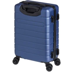 Valise cabine plastique rigide 4 roues bleue H56cm