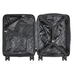 Valise cabine plastique rigide 4 roues bleue H56cm