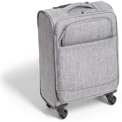 Valise cabine souple 30L 4 roues gris H55cm