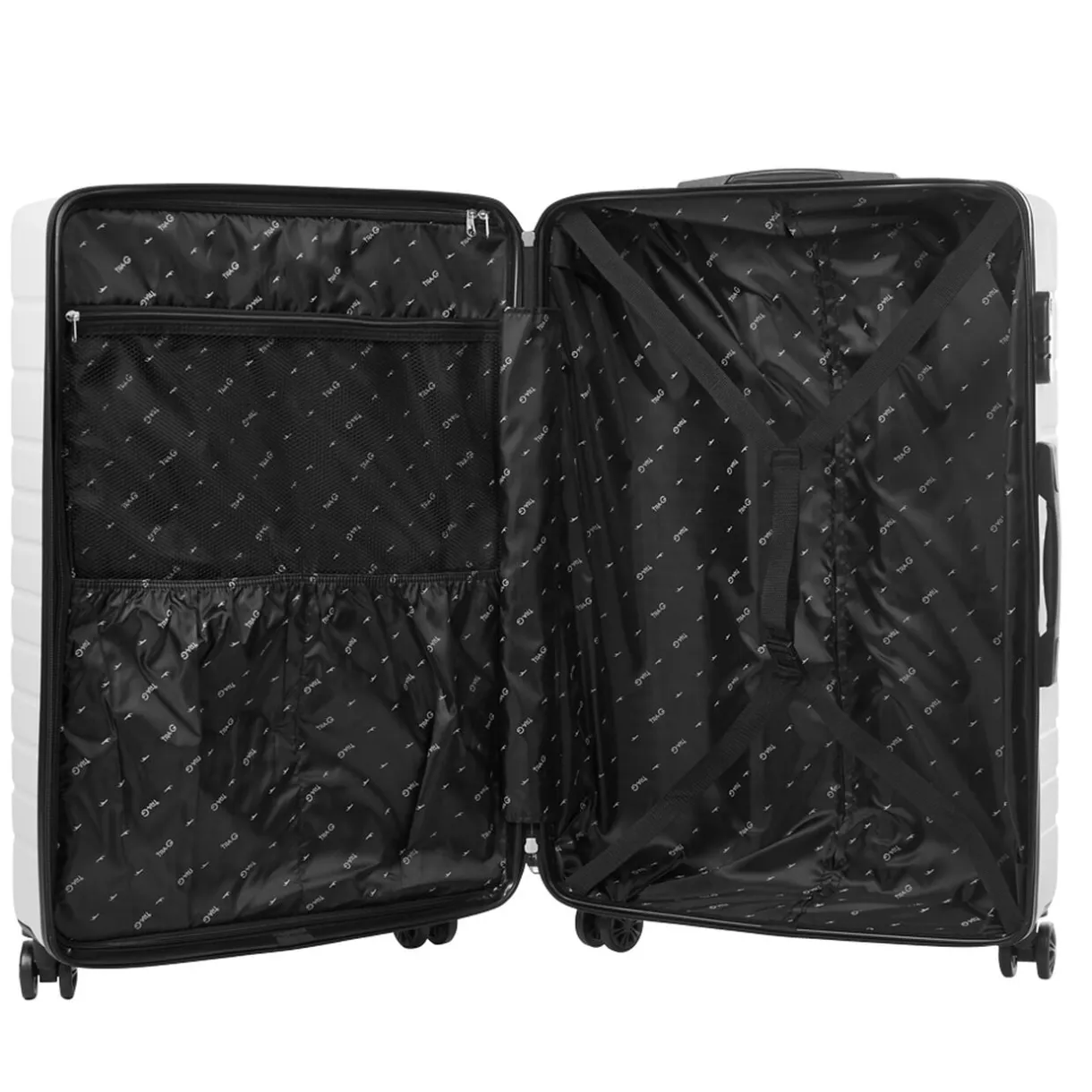 Valise rigide plastique gris 4 roues H70cm < Gifi New