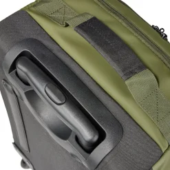 Valise souple 32L taille cabine 2 roues textile vert kaki 30,5x21xH53cm
