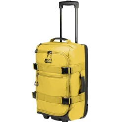 Valise souple 32L taille cabine 2 roues textile jaune 30,5x21xH53cm