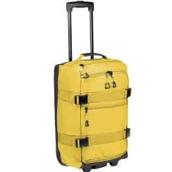 Valise souple 32L taille cabine 2 roues textile jaune 30,5x21xH53cm