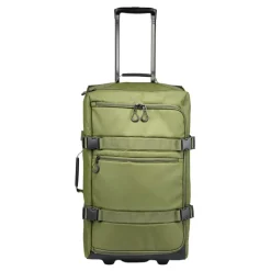 Valise souple 55L taille moyenne 2 roues textile vert kaki 36,5x24xH66cm < Gifi Sale