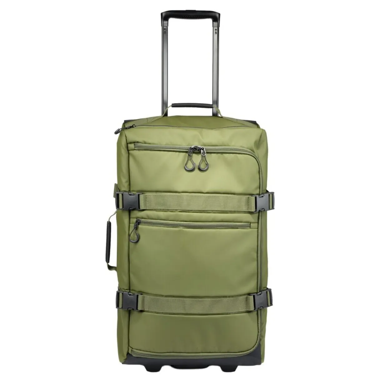 Valise souple 55L taille moyenne 2 roues textile vert kaki 36,5x24xH66cm < Gifi Sale