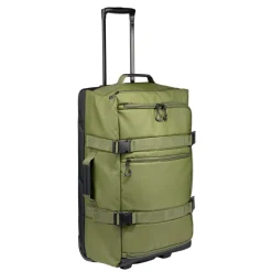 Valise souple 55L taille moyenne 2 roues textile vert kaki 36,5x24xH66cm < Gifi Sale
