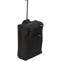 Valise trolley souple 2 roues 54L noir H60cm
