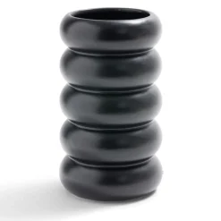 Vase anneau céramique noir Ø11,7xH20,5cm < Gifi Best