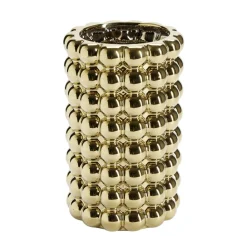 Vase bubble en céramique métallisée doré ou argenté Ø16xH24,5cm (2 modèles)