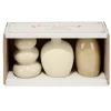 Vase contemporain x3 céramique beige Ø6,5xH10cm < Gifi Hot
