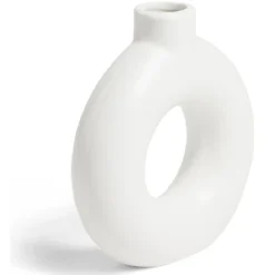 Vase céramique blanc H15cm