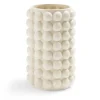 Vase céramique bubble blanc crème Ø13xH21cm