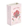 Vase céramique forme livre romantique 13,5x6,5xH20cm (2 modèles love ou secret)