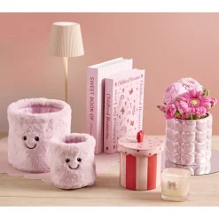 Vase céramique rond bubble coeur rose Ø12xH13cm < Gifi Discount