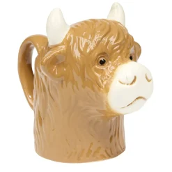 Vase décoratif vache Highland marron H18cm