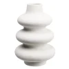 Vase en céramique blanc design courbe