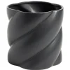Vase en céramique noir forme spirale Ø10xH13cm < Gifi Discount