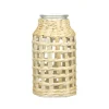 Vase en verre avec raphia tressé Ø8xH16cm < Gifi Online