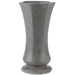 Vase funéraire hexagonal ciment gris H30 cm < Gifi