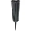 Vase funéraire à planter plastique noir Ø6,5xH23cm