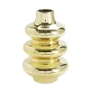 Vase ondulé en céramique métallisée doré ou argenté Ø16xH24,5cm (2 modèles) < Gifi Best