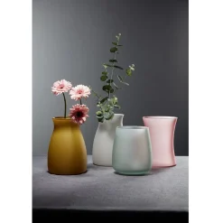 Vase Pampa en verre vert mat < Gifi Discount