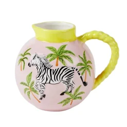 Vase pichet céramique motif animal tropical Ø14,5xH21cm (2 modèles) < Gifi Hot
