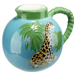 Vase pichet céramique motif animal tropical Ø14,5xH21cm (2 modèles) < Gifi Hot