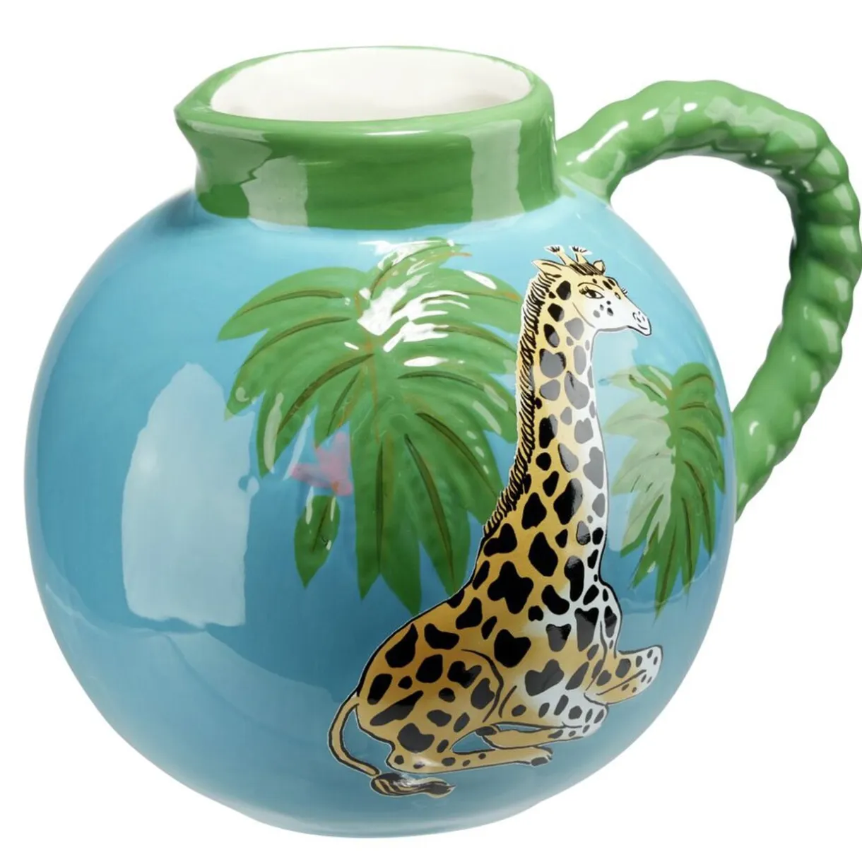 Vase pichet céramique motif animal tropical Ø14,5xH21cm (2 modèles) < Gifi Hot