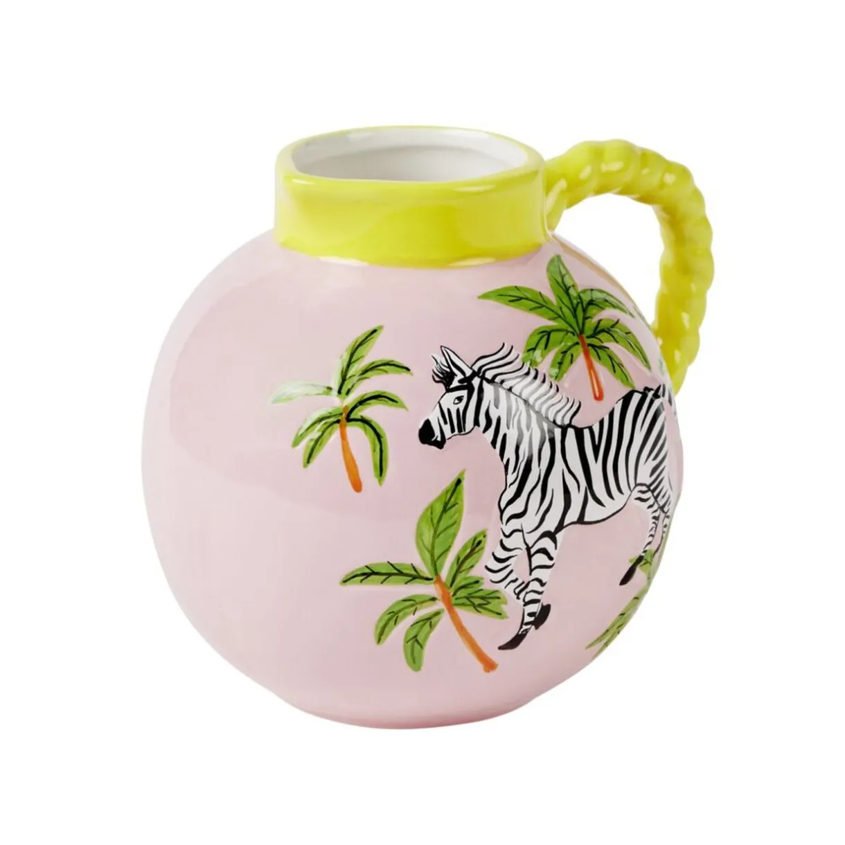 Vase pichet céramique motif animal tropical Ø14,5xH21cm (2 modèles) < Gifi Hot