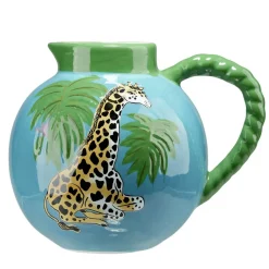 Vase pichet céramique motif animal tropical Ø14,5xH21cm (2 modèles) < Gifi Hot