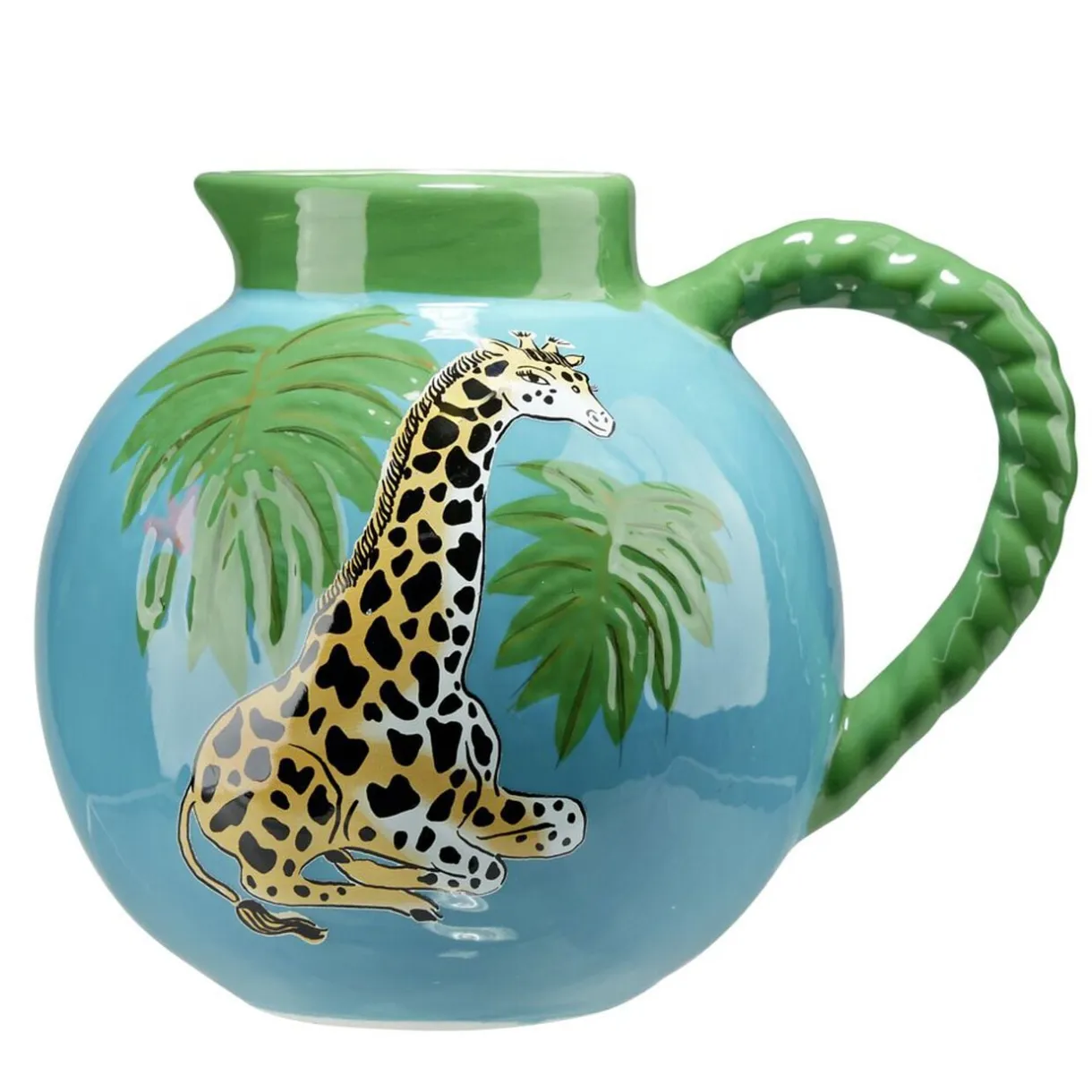 Vase pichet céramique motif animal tropical Ø14,5xH21cm (2 modèles) < Gifi Hot