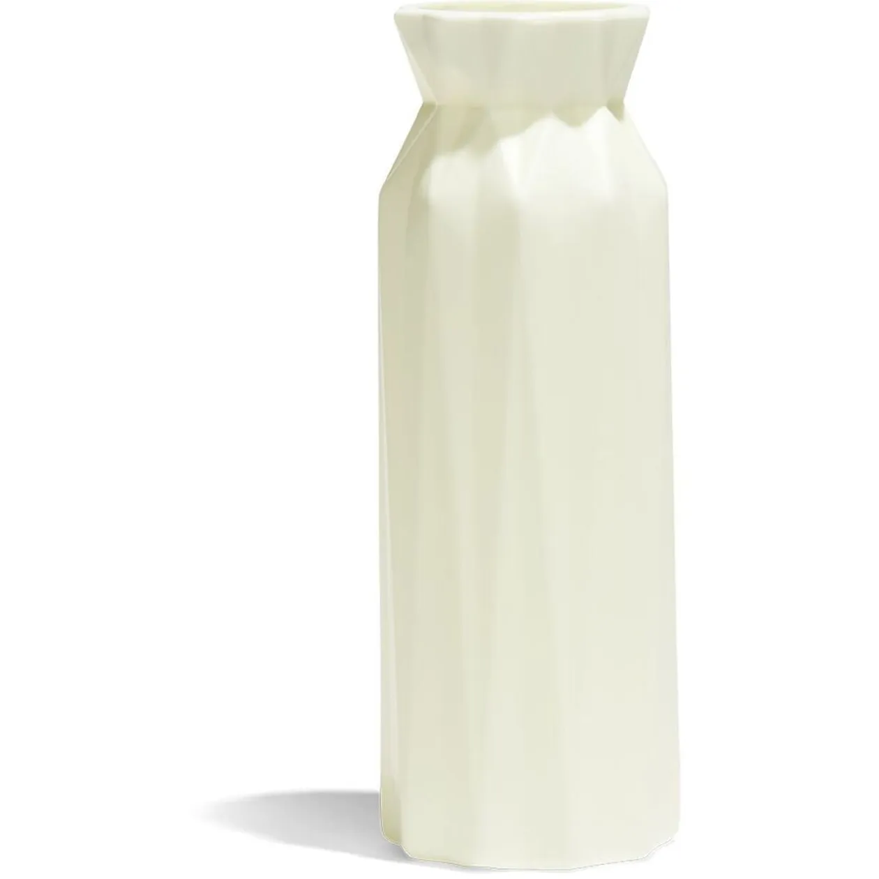 Vase plastique effet origami Ø7,5xH20,5cm - 4 coloris