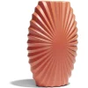 Vase plastique effet origami 9x5xH27cm - 4 coloris